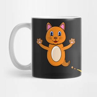 Cute Cat Ghost and Flying Mug